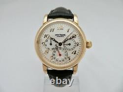 18K Montblanc Meisterstuck 7013 Dual Time Automatic 24 Hour Time 38 MM