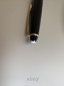 2xMontblanc Meisterstuck Gold-Coated Classique Ball Point Pen Black With Case