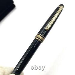 Auth Montblanc Meisterstuck Fountain Pen With Ink Nib 4180 14K 585 Black Gold