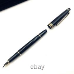 Auth Montblanc Meisterstuck Fountain Pen With Ink Nib 4180 14K 585 Black Gold