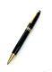 Authentic MONTBLANC Germany Meisterstuck Pix Black With Gold Trim Ballpoint Pen