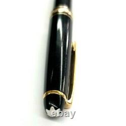 Authentic MONTBLANC Germany Meisterstuck Pix Black With Gold Trim Ballpoint Pen