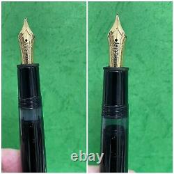 Authentic MONTBLANC Meisterstuck 146 Gold Trims Black Risen Fountain pen R15