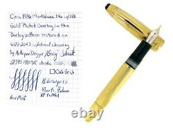 C1986 Montblanc Meisterstuck N°146 Gold Barley Overlay 18k Fine Nib Fountain Pen