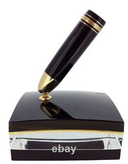Circa 2000 Montblanc Meisterstuck N°149 Fountain Pen Stand Black, Gold, Crystal