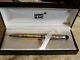 EC withoriginal box Montblanc Meisterstuck Pix Pen Germany Silver with Gold Dragon