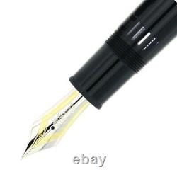 Fountain pen Montblanc Meisterstuck 114227 EF black and platinum finish in resin