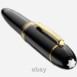 Fountain pen Montblanc Meisterstuck 149 115384 black and gold 18K medium M nib