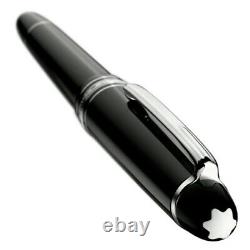 Fountain pen Montblanc Meisterstuck 2850 146 F black and platinum finish resin