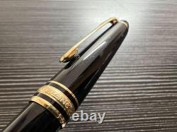 Good condition Montblanc Meisterstuck Black Fountain Pen 144 B 14k Gold Nib