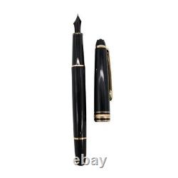 Japan Fountain pen Montblanc Meisterstuck Black x Gold withInk