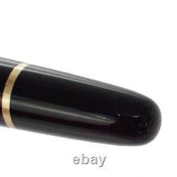 MONTBLANC Logo MEISTERSTUCK Fountain Pen Black Gold 14K 585 Plastic 61YA677