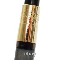 MONTBLANC Logo MEISTERSTUCK Fountain Pen Black Gold 14K 585 Plastic 61YA677