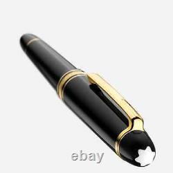 MONTBLANC MEISTERSTUCK 145 FOUNTAIN PEN 14K GOLD M Preowned with leather case
