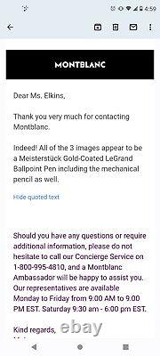 MONTBLANC MEISTERSTUCK 162 LeGrand Black Rollerball Pen