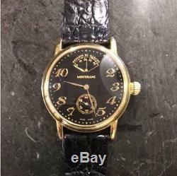MONTBLANC MEISTERSTUCK CC32487 Cal 7003 Black Gold Hand-winding Watch Rare