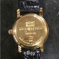 MONTBLANC MEISTERSTUCK CC32487 Cal 7003 Black Gold Hand-winding Watch Rare