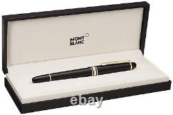 MONTBLANC MEISTERSTUCK FOUNTAIN PEN BLACK GOLD 14K GOLD M Preowned