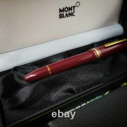 MONTBLANC Meisterstuck 146 LeGrand Burgundy Red Gold 14K M Fountain Pen MINT