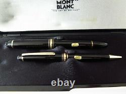 MONTBLANC Meisterstuck 4810 14K Gold-Coated Fine Fountain & Medium Ballpoint Pen