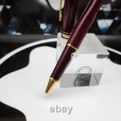 MONTBLANC Meisterstuck Burgundy Red 163 Classic Gold-Plated Rollerball Pen NEW