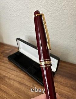 MONTBLANC Meisterstuck Burgundy Red 163 Classique Gold-Plated Rollerball Pen NOS