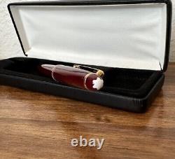 MONTBLANC Meisterstuck Burgundy Red 163 Classique Gold-Plated Rollerball Pen NOS