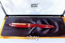 MONTBLANC Meisterstuck Burgundy Red F 14K Gold Nib No. 146 Fountain Pen w Box & P