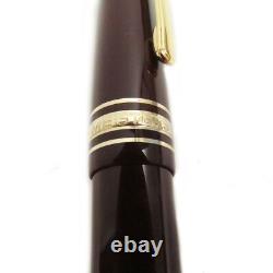 MONTBLANC Meisterstuck Classic 18K F Nib Fountain Pen Bordeaux Gold Made i