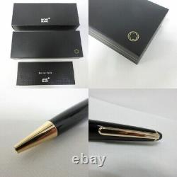MONTBLANC Meisterstuck Classic Ballpoint Pen 0627 Black Gold Trim with Case