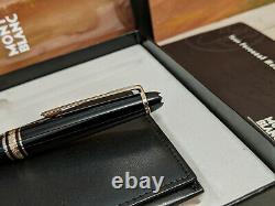 MONTBLANC Meisterstuck Classique Ballpoint Pen + Leather Business Card Hold