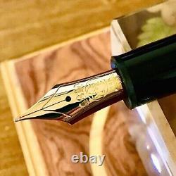 MONTBLANC Meisterstuck Fountain Pen 146 Black Nib M 14K all Gold