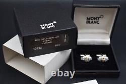 MONTBLANC Meisterstuck Jewellery Solitaire Oval Cufflinks. 925 Sterling Silver