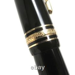 MONTBLANC Meisterstuck No. 146 White Star Pen Tip 18K Fountain Pen Black Gold