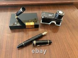 MONTBLANC Meisterstuck No. 149 Large Fountain Pen Desk Set with 4810 M Gold Nib