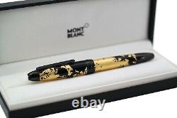 MONTBLANC Meisterstuck Solitaire Gold Leaf Flex Fountain Pen 119700 New