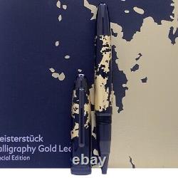 MONTBLANC Meisterstuck Solitaire Gold Leaf Rollerbal Pen 119689 New
