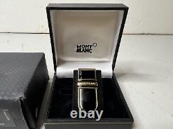 MONTBLANC Meisterstuck Solitaire Gold Plated with Black Enamel Money Clip 30252