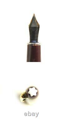 MONTBLANC Meisterstuck White Star Pen Tip 14K Fountain Pen Bordeaux Gold F M