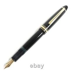 MONTBLANC NO. 146 Meisterstuck WHITE STAR NIB 14K Fountain Pen Black Gold M N