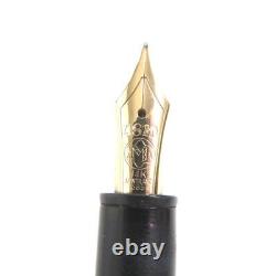 MONTBLANC NO. 146 Meisterstuck White Star Nib 14K Fountain Pen Black Gold M Nib