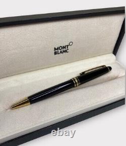 Mont Blanc Meisterstuck Pix Black Ballpoint Pen With Protective Padded Case