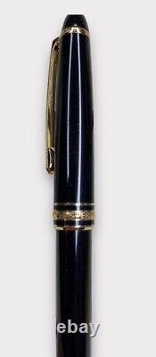 Mont Blanc Meisterstuck Pix Black Ballpoint Pen With Protective Padded Case