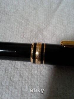 MontBlanc MeisterStuck Black withGold Trim BallPoint Pen. Working. VGC