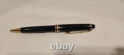 MontBlanc Meisterstuck 164 Classic Black and Gold Ballpoint Pen With Case 1985