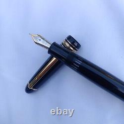 Montblanc 146 Meisterstuck 14kt Gold Nib Piston Filler Black Fountain Pen
