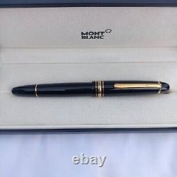 Montblanc 146 Meisterstuck 14kt Gold Nib Piston Filler Black Fountain Pen