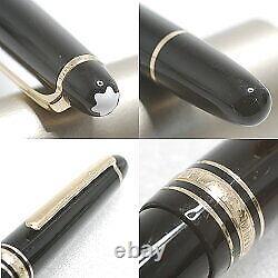 Montblanc 14K 585 Engraved Meisterstuck Gold Coated Classic Fountain Pen D