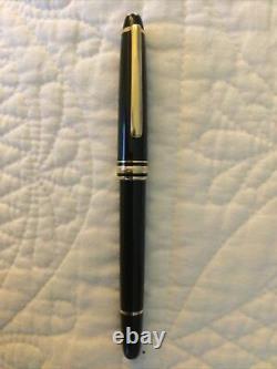 Montblanc 163 Meisterstuck Classique Ballpoint Pen Black Vintage Gold Detail