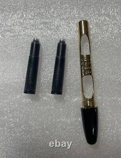 Montblanc Black Meisterstuck Le Grand Traveler Fountain Pen 14K with Leather Pouch
